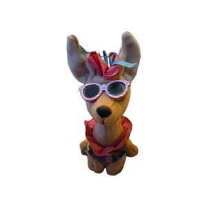 Vintage Chihuahua Plush Stuffed Animal W Dog Sunglasses  - Toys Hong Kong Used